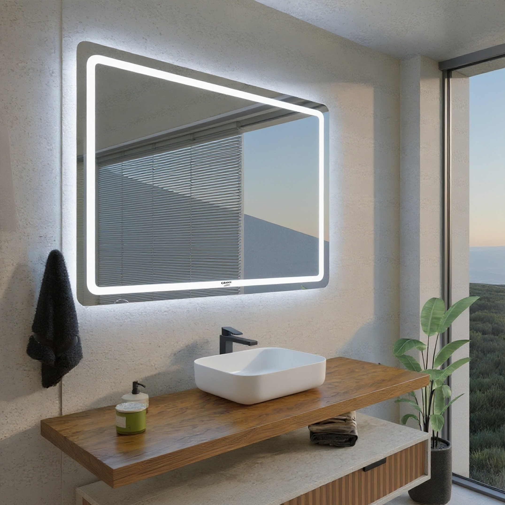 Dikdörtgen Yatay LED Ayna