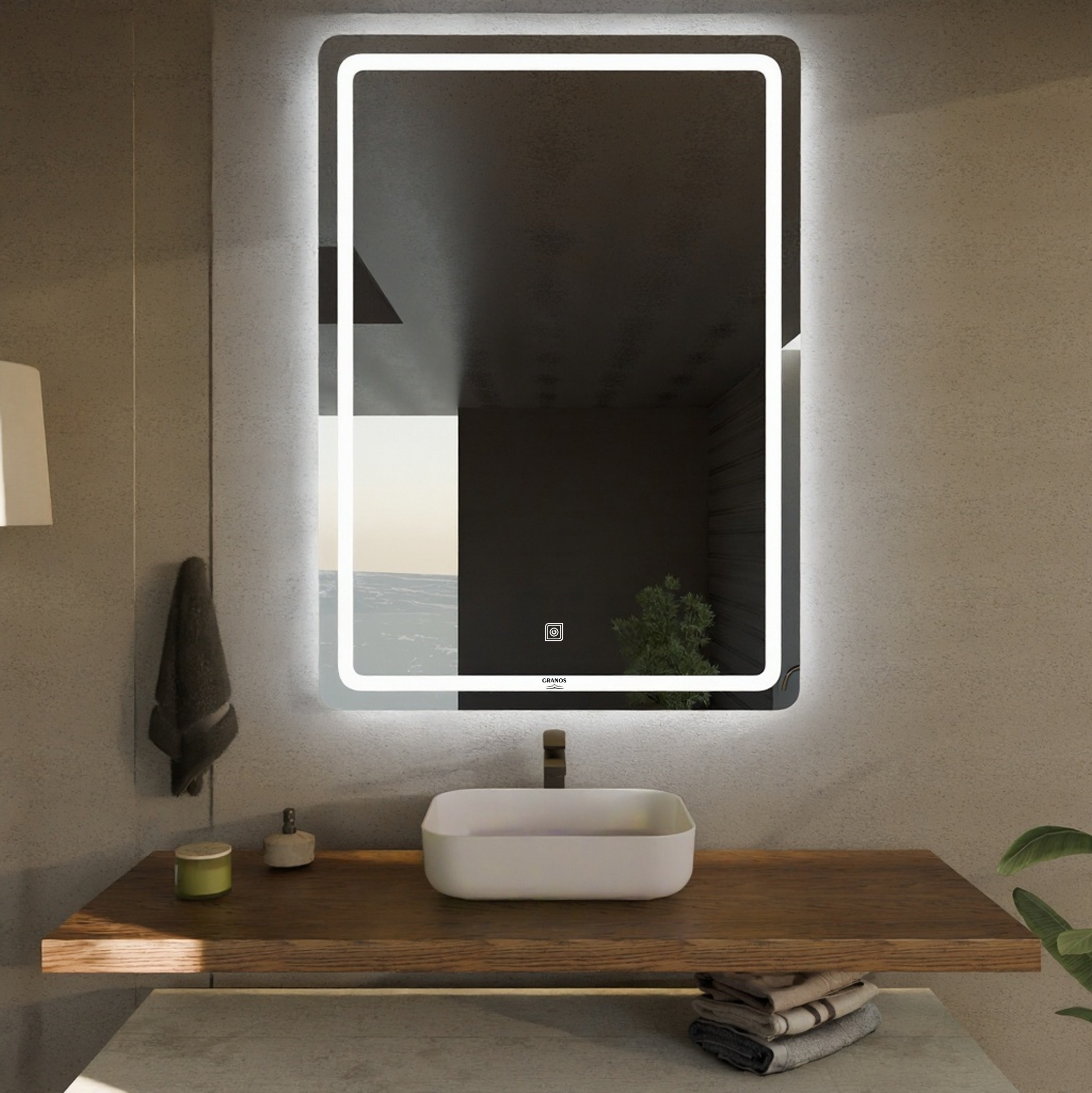 Dokunmatik Dikdörtgen LED Ayna