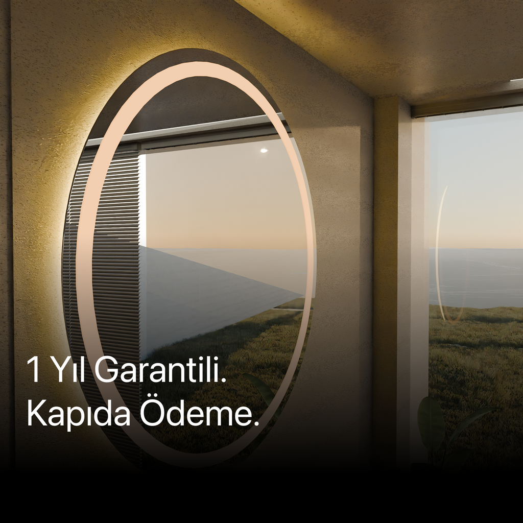 Dokunmatik Asimetrik LED Ayna